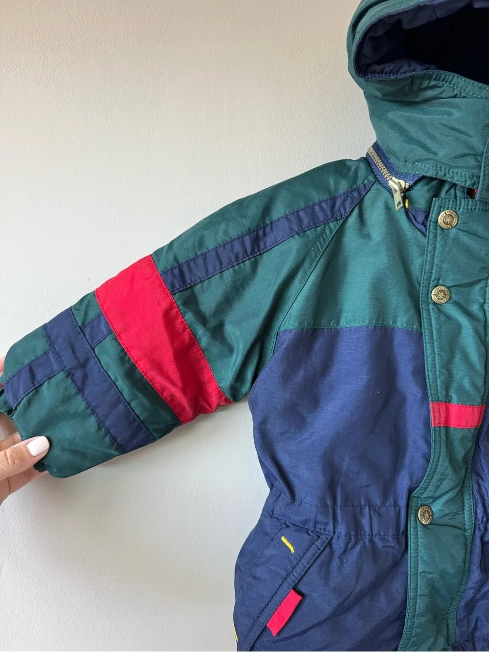 Vintage Sports Universal by Rothschild Rare Colorblock Hooded Ski Jacket Size 2T